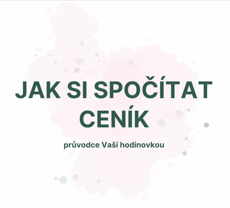 Jak si spočítat ceník